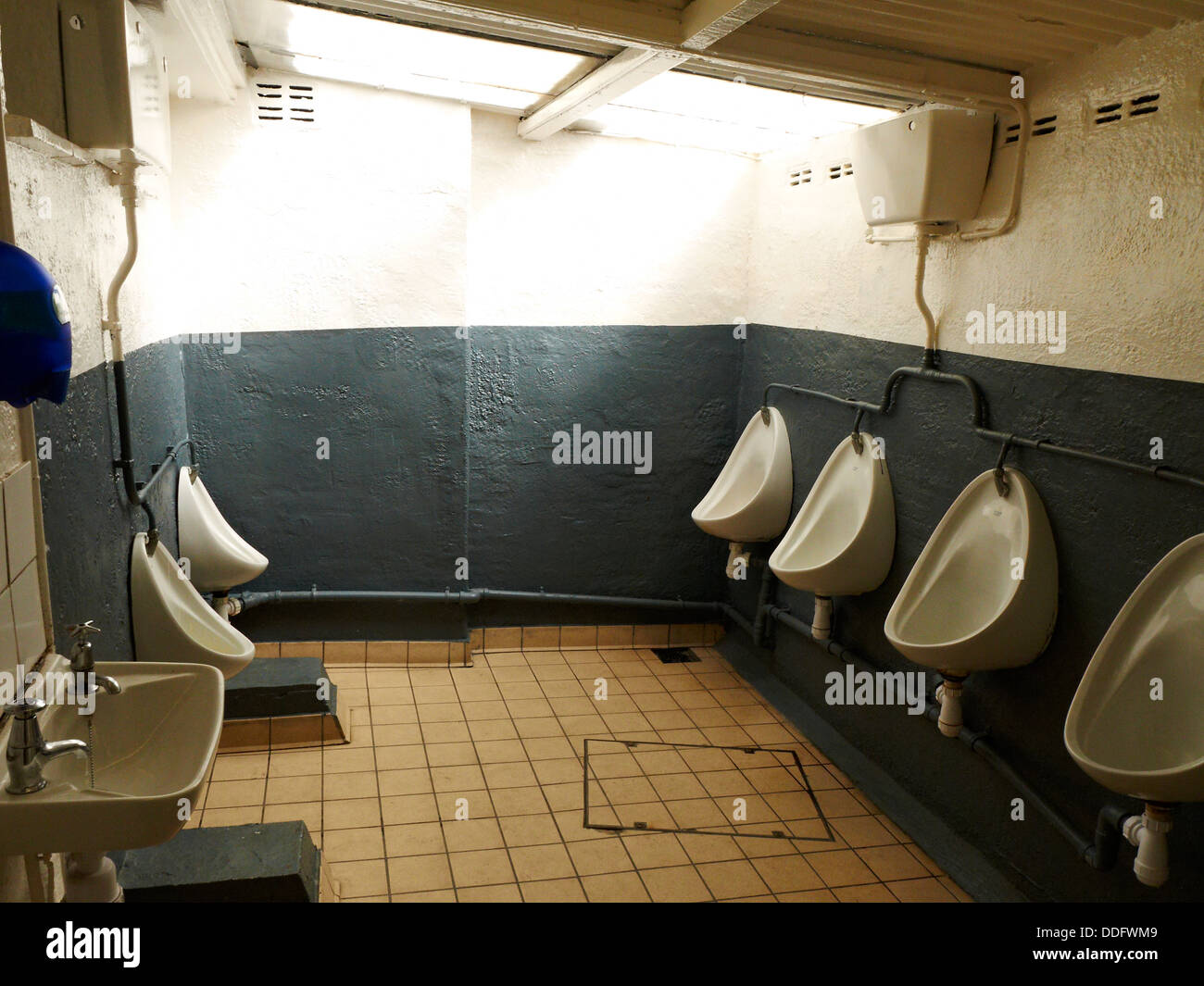 Men`s toilet at Shell Island campsite North Wales UK Stock Photo